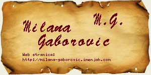 Milana Gaborović vizit kartica